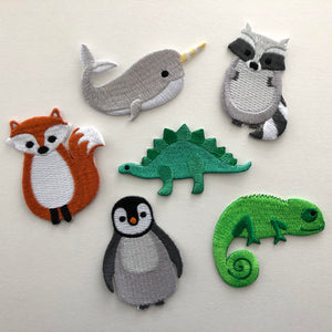 cute animal patches, chameleon and co patches, cute animal embroidered patch, cute animal iron on patch