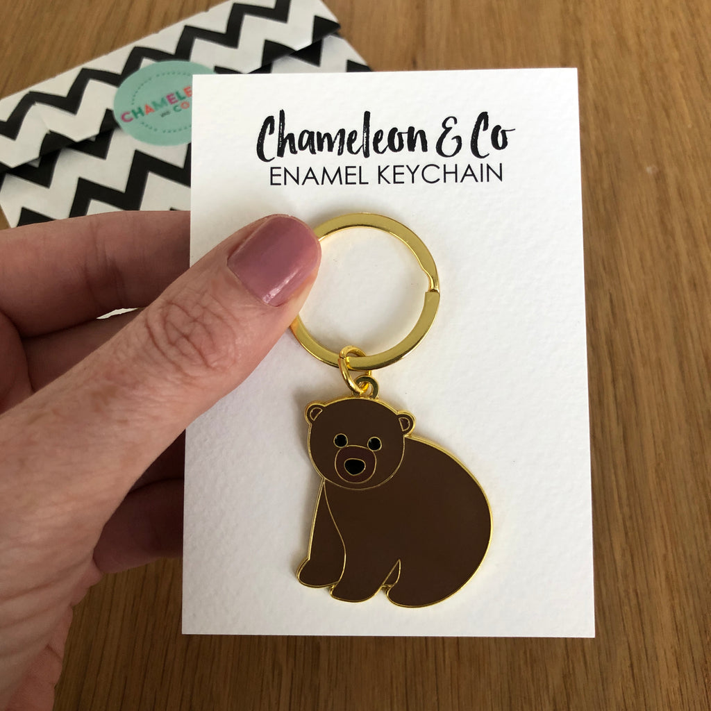 Brown Bear Keychain – Chameleon And Co USA