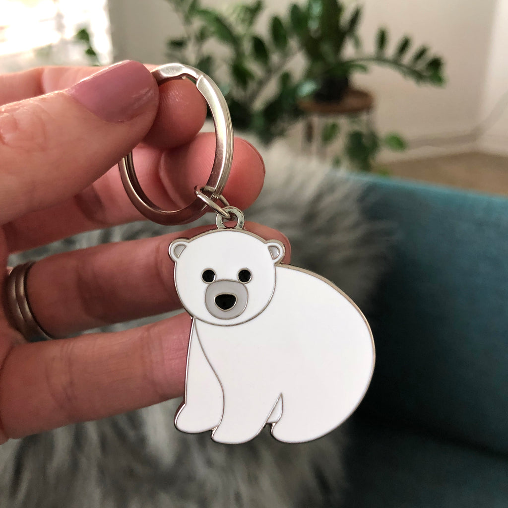 White Polar Bear Keychain – Chameleon And Co USA